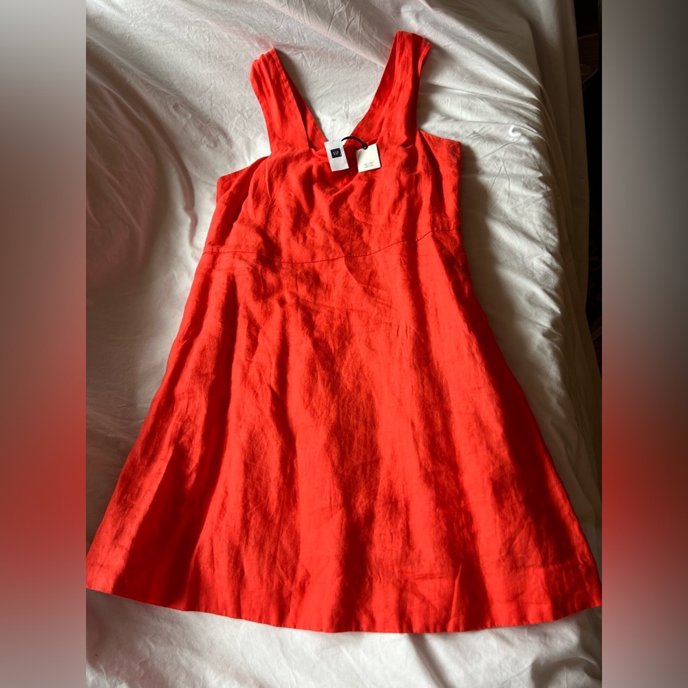 NEW gap women’s size 16 orange linen dress